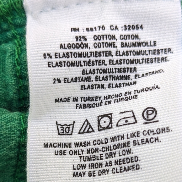 ANTHRO Pilcro & Letterpress Women's Kelly Green Mid-rise Skinny Jeans Size 30 - Picture 6 of 7